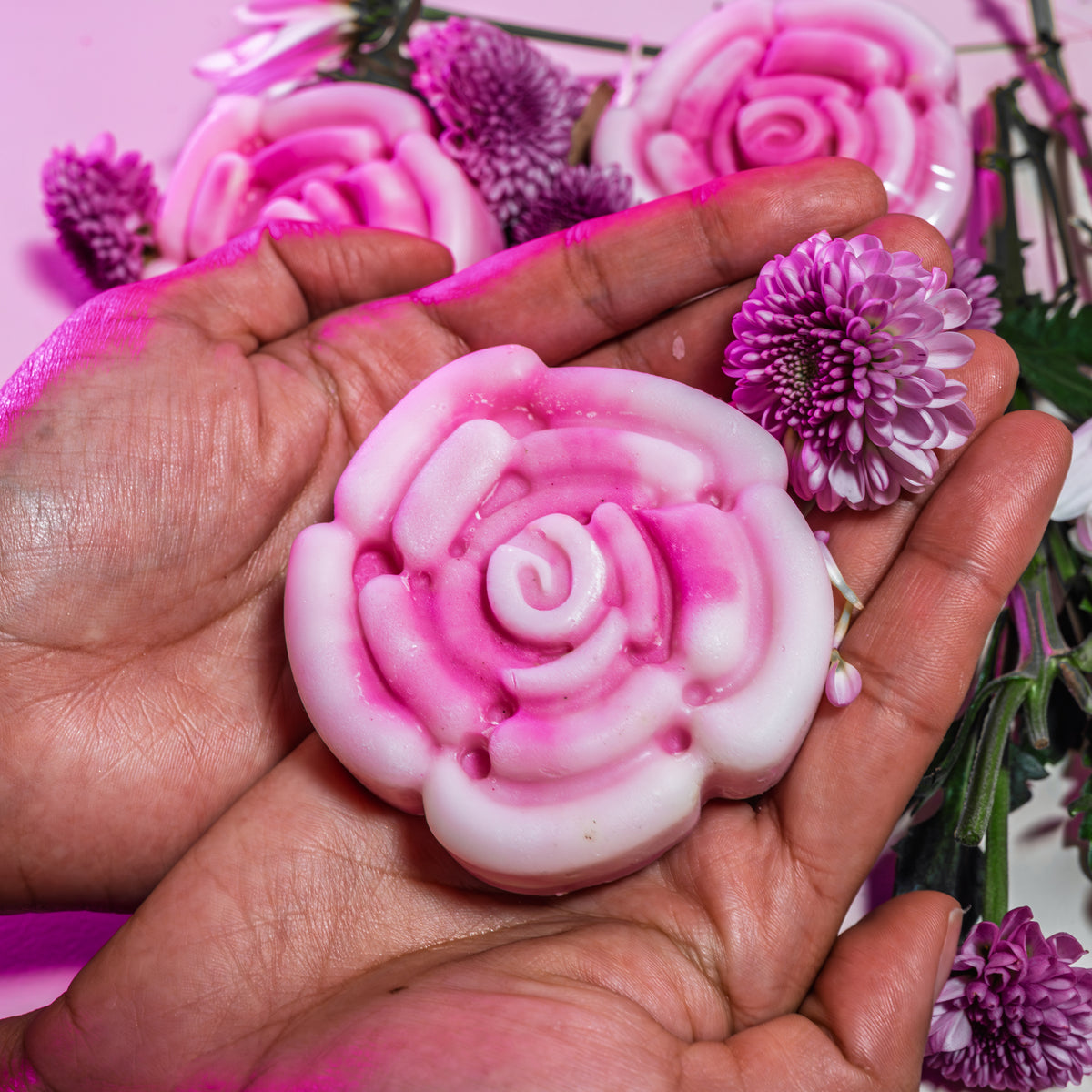 Soft Bloom Skin Rosy Glow Soap Bar | Handmade Floral Soap